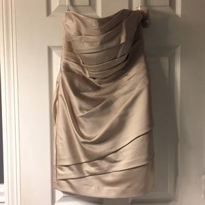 David's Bridal Champagne Dress